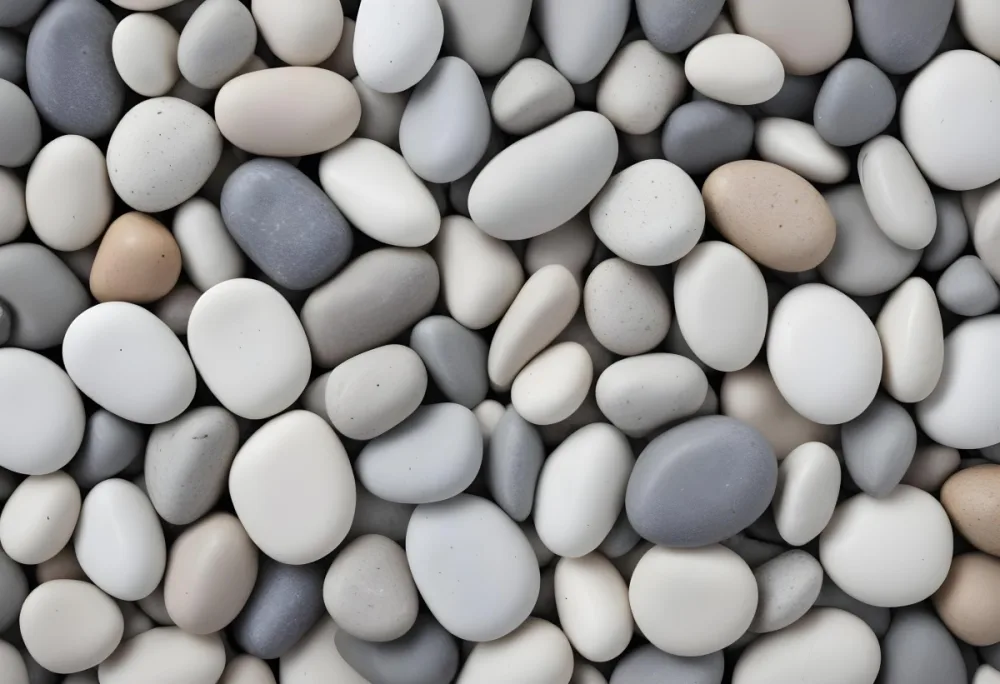 Smooth White And Gray River Rocks 17 C40e