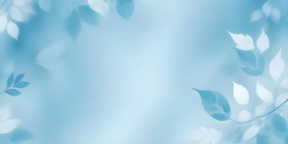 Soft Blue And White Abstract Background With Blurred Leaf Shapes 16 9a21