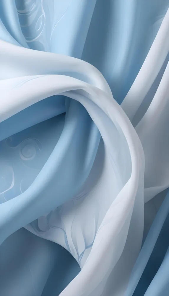 Soft Flowing Blue Fabric With Abstract Swirling Patterns 12 781b