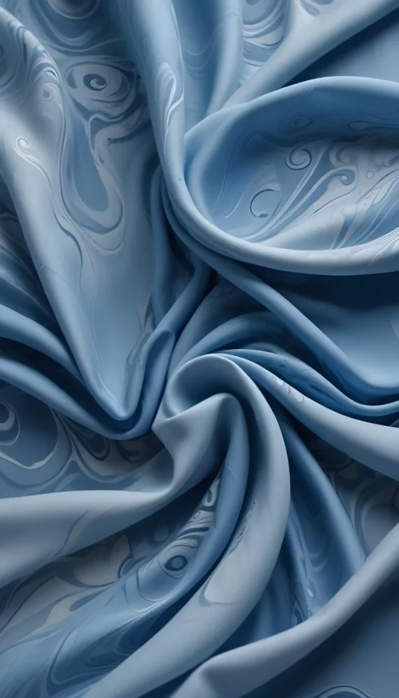 Soft Flowing Blue Fabric With Abstract Swirling Patterns 2 57bc