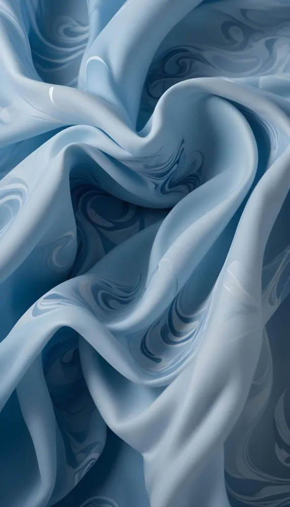 Soft Flowing Blue Fabric With Abstract Swirling Patterns 3 4fcb