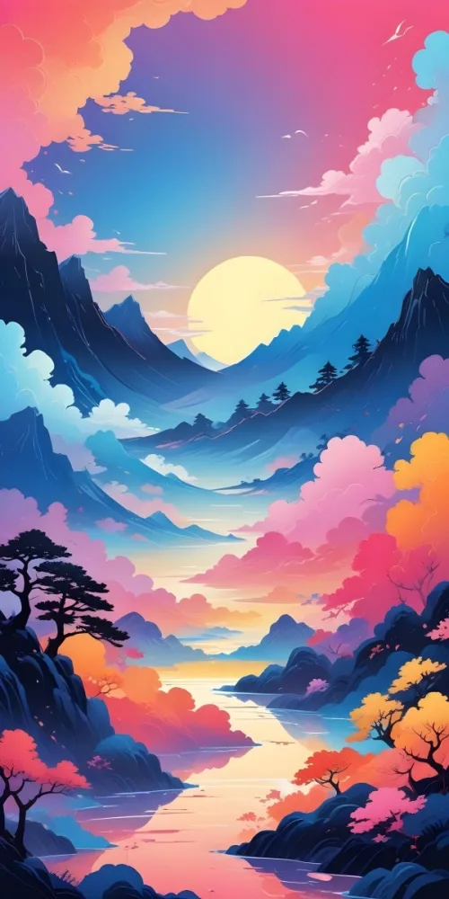 Soft Gradient Background Featuring A Blend Of Blue Pink And Orange Hues 267 9d15