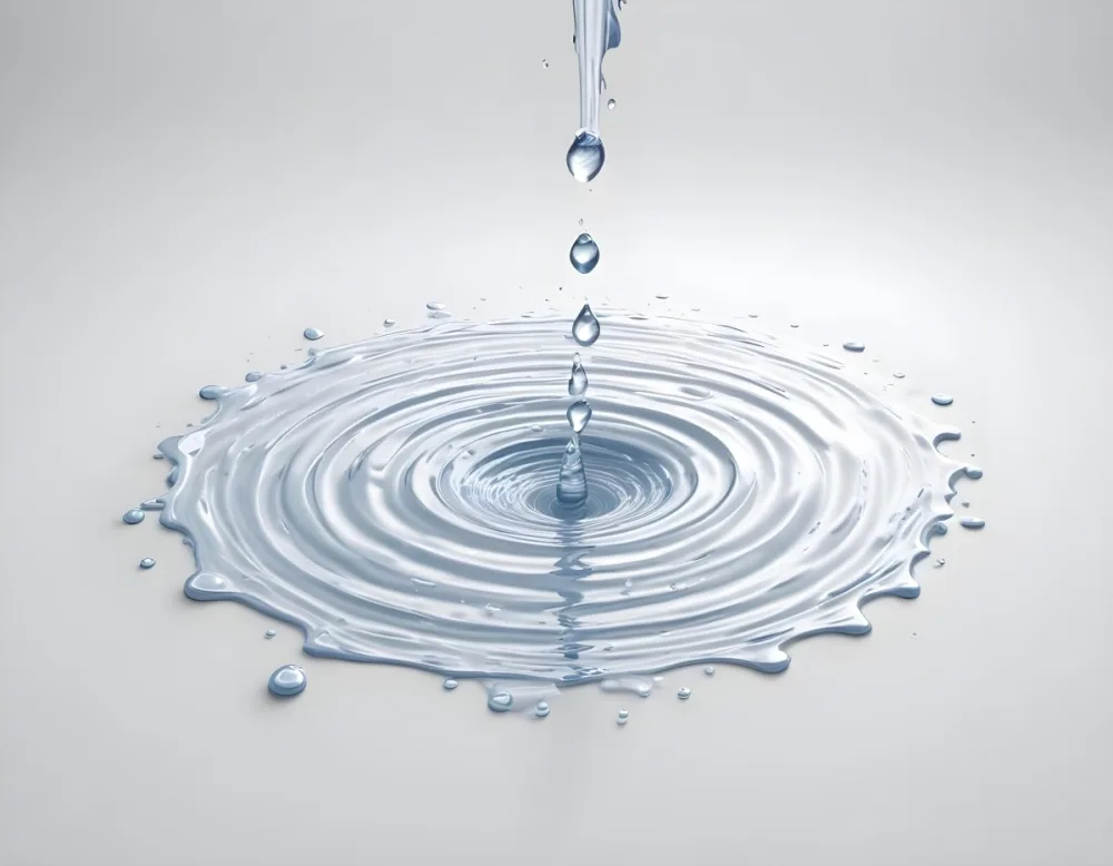 Water Drops Falling Into A Pool Of Water Creating Ripples Isolated On A White Background Clean And Minimalist High Resolution 11 E330