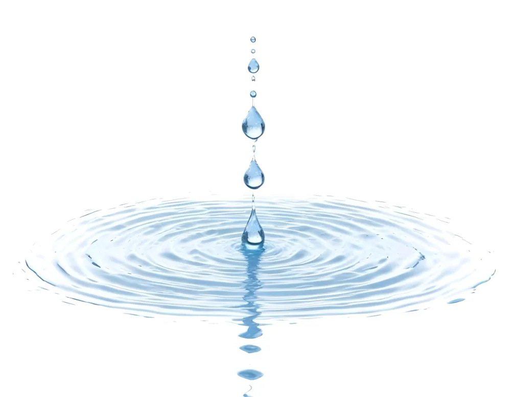 Water Drops Falling Into A Pool Of Water Creating Ripples Isolated On A White Background Clean And Minimalist High Resolution 12 9794