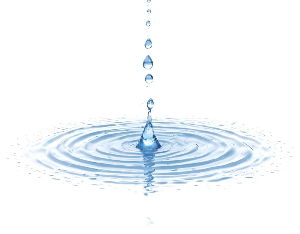 Water Drops Falling Into A Pool Of Water Creating Ripples Isolated On A White Background Clean And Minimalist High Resolution 17 Feef