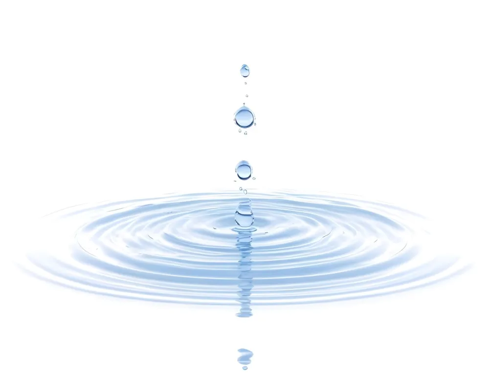 Water Drops Falling Into A Pool Of Water Creating Ripples Isolated On A White Background Clean And Minimalist High Resolution 23 C34d