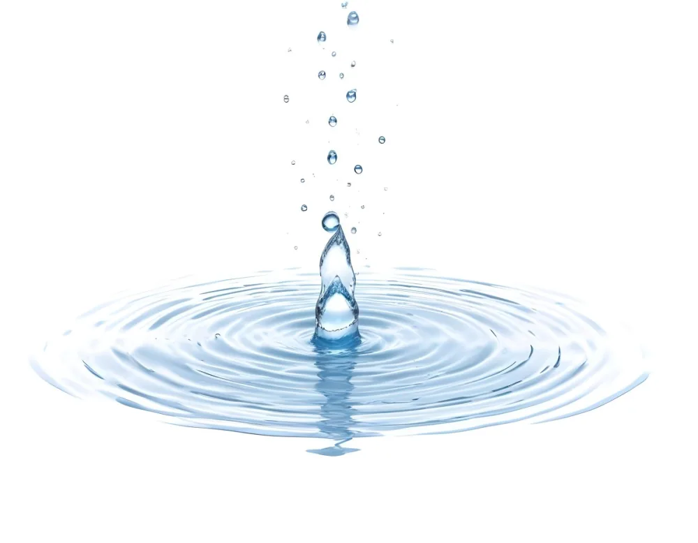 Water Drops Falling Into A Pool Of Water Creating Ripples Isolated On A White Background Clean And Minimalist High Resolution 3 C8c5