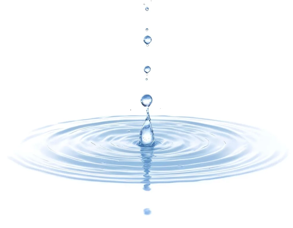 Water Drops Falling Into A Pool Of Water Creating Ripples Isolated On A White Background Clean And Minimalist High Resolution 4 80ea