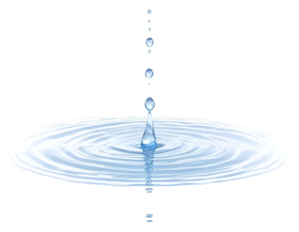 Water Drops Falling Into A Pool Of Water Creating Ripples Isolated On A White Background Clean And Minimalist High Resolution 6 9dad