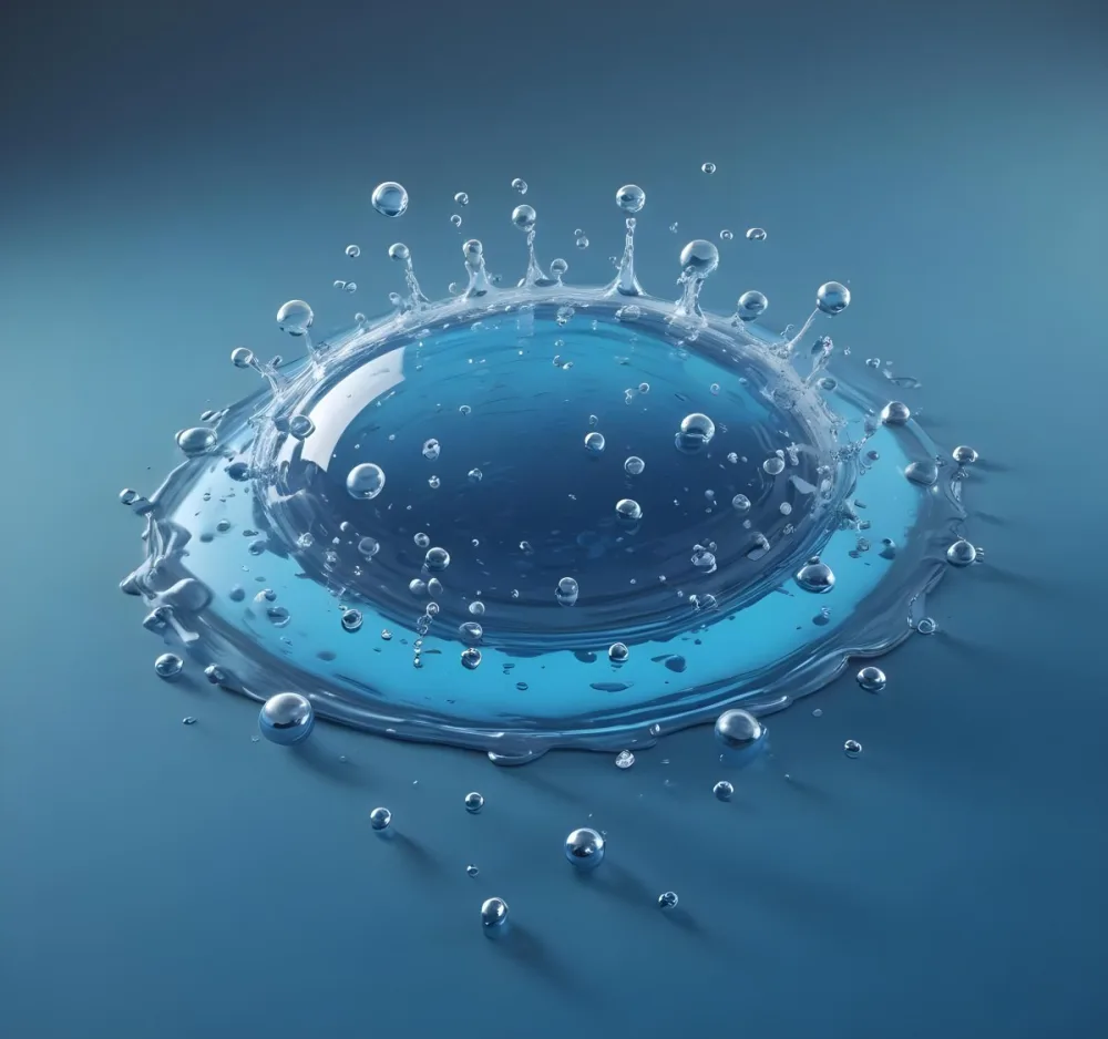 Water Surface With Small Bubbles Clear Blue Liquid Blue Background 33 7c0c