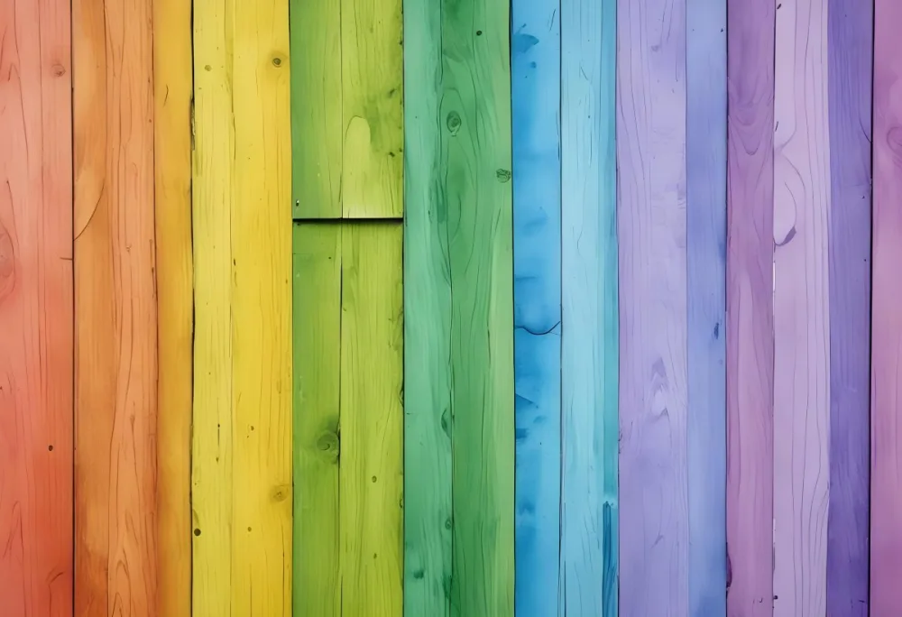 Watercolor Painting Colorful Wooden Planks In A Ra 100 E1d6