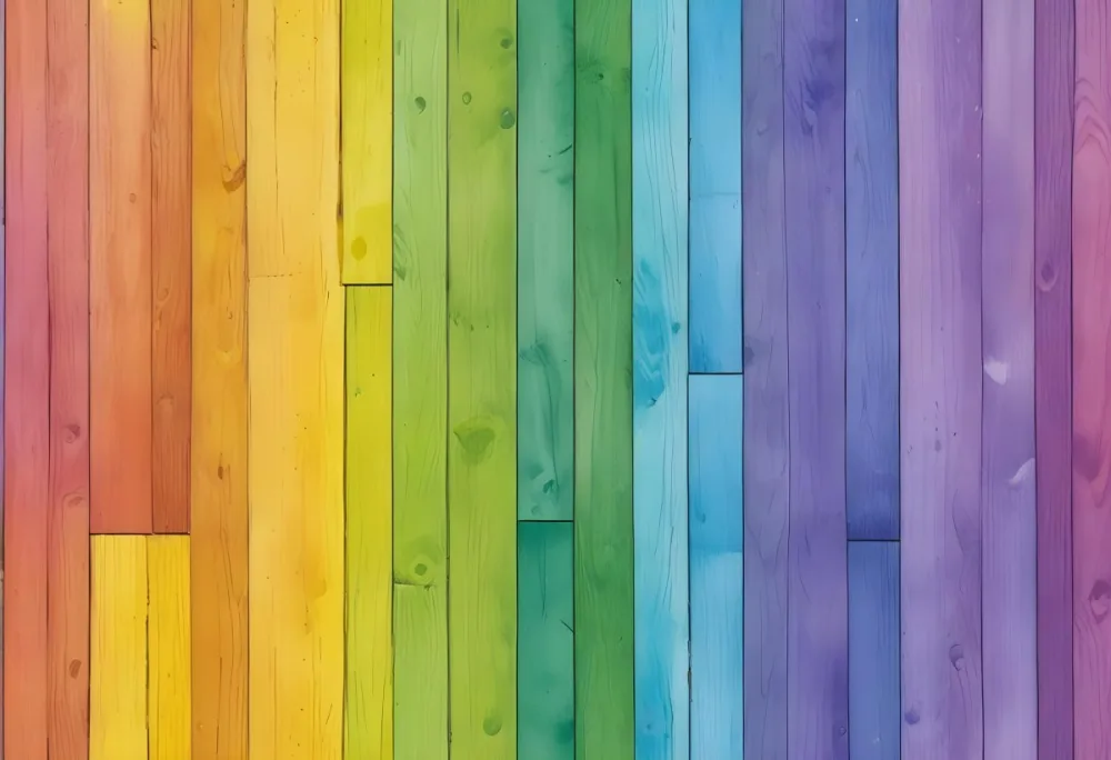 Watercolor Painting Colorful Wooden Planks In A Ra 144 39db