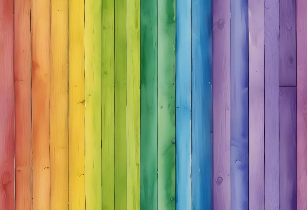 Watercolor Painting Colorful Wooden Planks In A Ra 98 Aa38