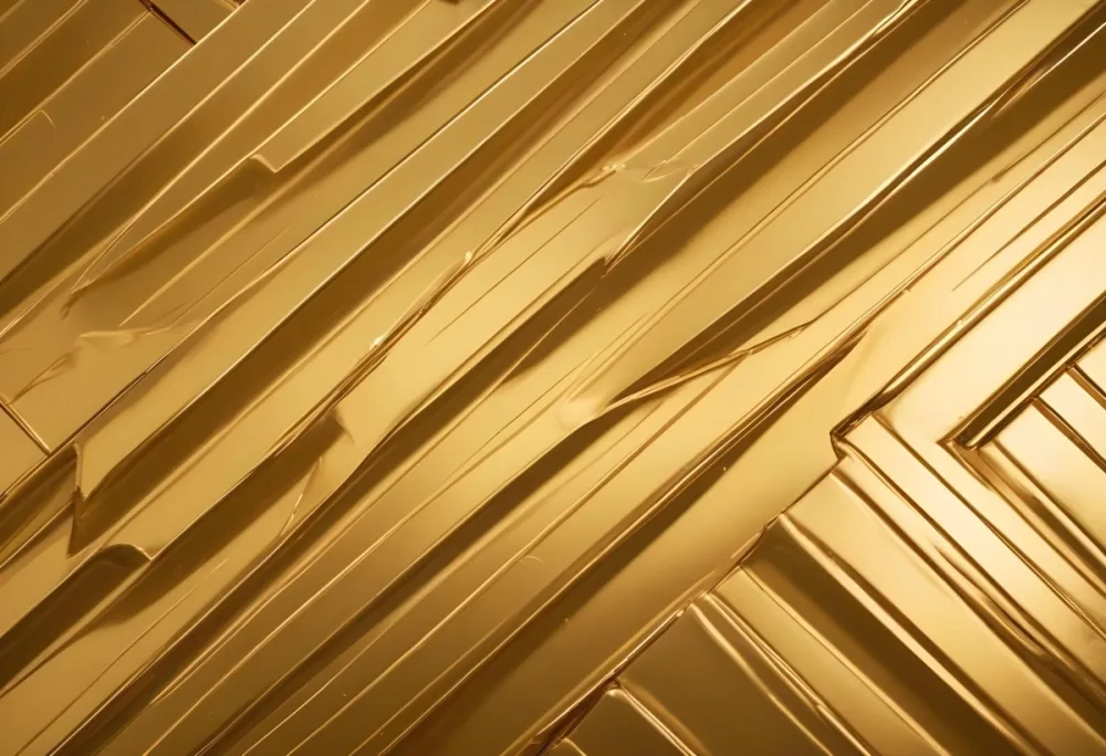 Watercolor Painting Golden Metallic Surface With Diagonal Lines And Reflections Creative Detailed Brush Stroke Minimal Spalsh 120 8890