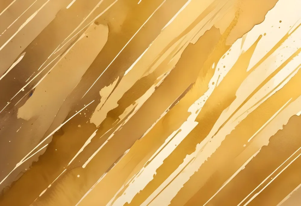 Watercolor Painting Golden Metallic Surface With Diagonal Lines And Reflections Creative Detailed Brush Stroke Minimal Spalsh 143 Bbb2