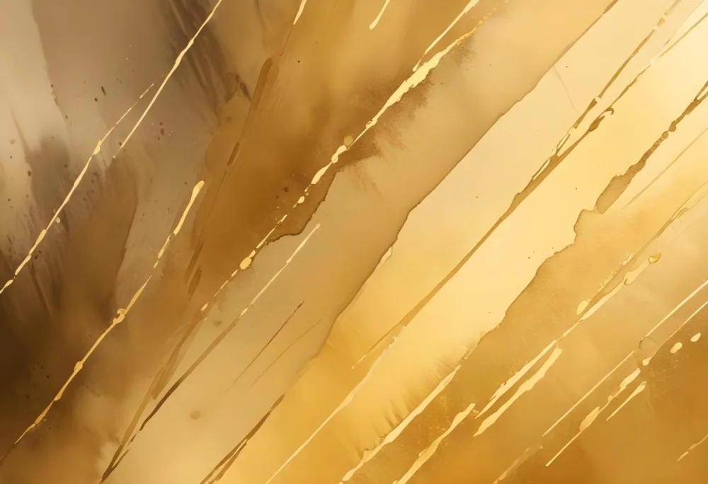 Watercolor Painting Golden Metallic Surface With Diagonal Lines And Reflections Creative Detailed Brush Stroke Minimal Spalsh 149 Dbf7