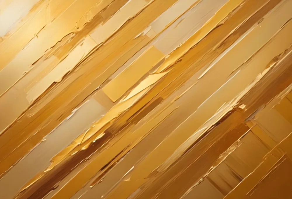 Watercolor Painting Golden Metallic Surface With Diagonal Lines And Reflections Creative Detailed Brush Stroke Minimal Spalsh 96 B856