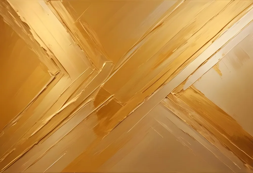 Watercolor Painting Golden Metallic Surface With Diagonal Lines And Reflections Creative Detailed Brush Stroke Minimal Spalsh 99 Eee4