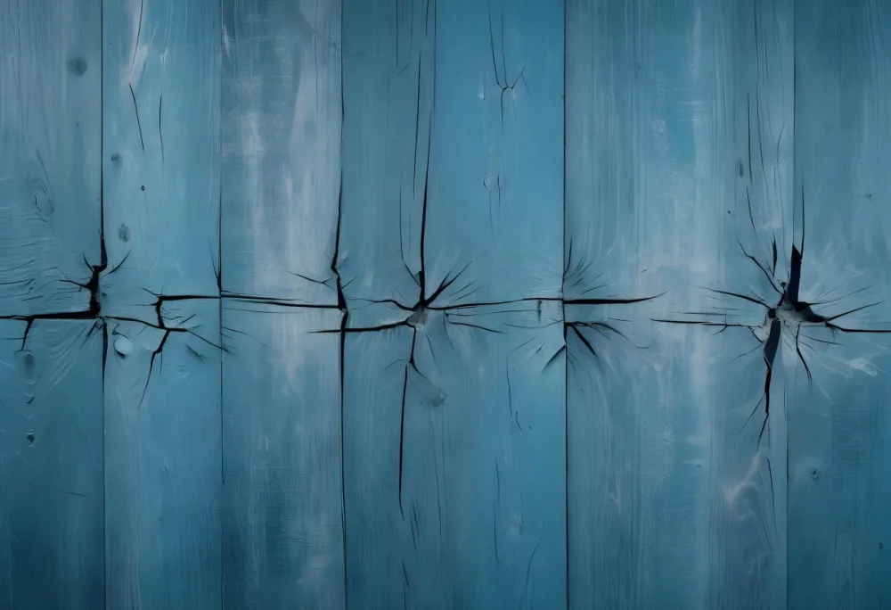 Weathered Blue Wooden Surface With Visible Cracks And Scratches Creating An Abstract Textured Pattern 23 7e9d