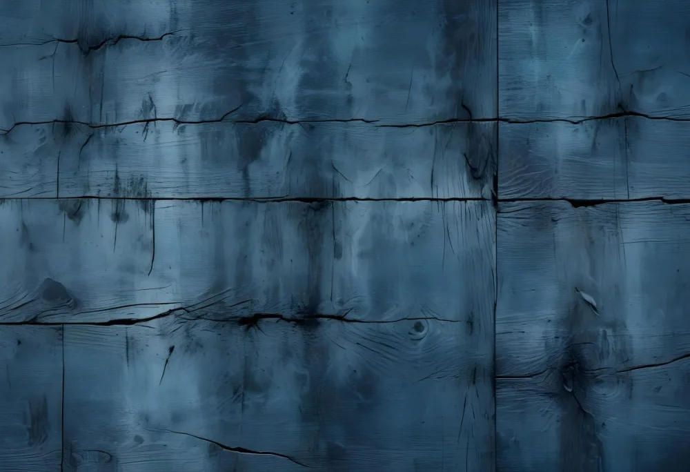 Weathered Blue Wooden Surface With Visible Cracks And Scratches Creating An Abstract Textured Pattern 9 Dcff