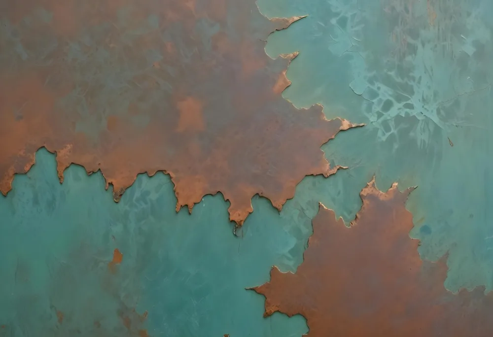 Weathered Copper Surface With A Green Patina Showing An Aged Textured And Mottled Appearance 11 Dc87