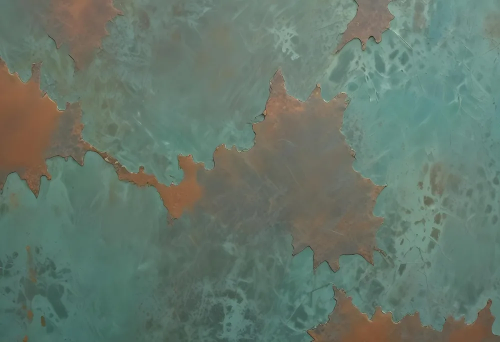 Weathered Copper Surface With A Green Patina Showing An Aged Textured And Mottled Appearance 15 6ccb