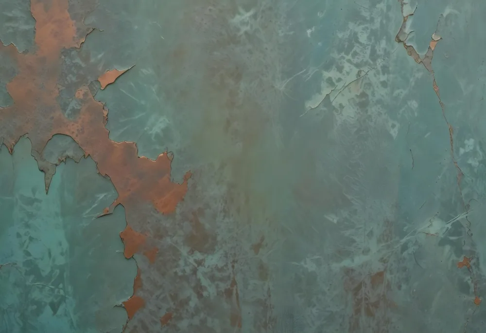 Weathered Copper Surface With A Green Patina Showing An Aged Textured And Mottled Appearance 17 1af2