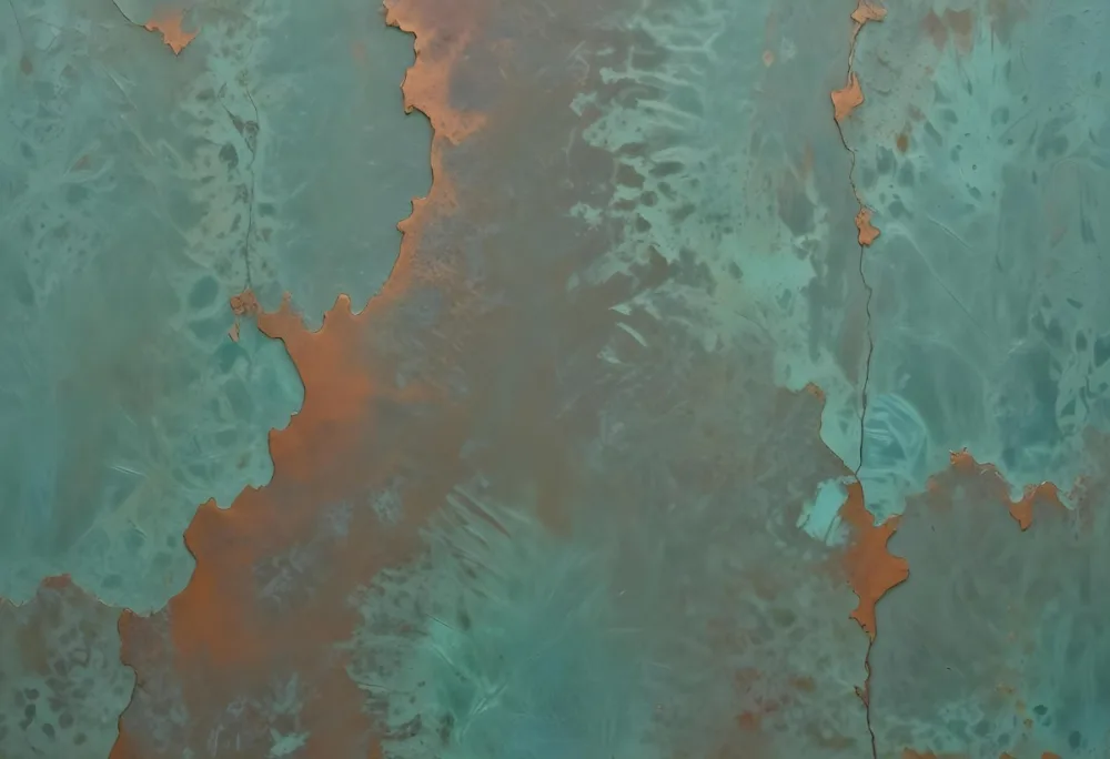 Weathered Copper Surface With A Green Patina Showing An Aged Textured And Mottled Appearance 4 F45f