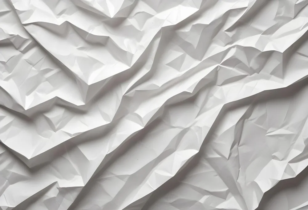 White Crumpled Paper Texture With Visible Folds And Creases Creating A Textured Background 27 8195
