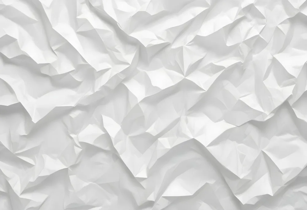 White Crumpled Paper Texture With Visible Folds And Creases Creating A Textured Background 34 A122