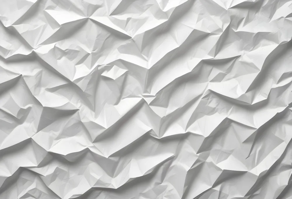 White Crumpled Paper Texture With Visible Folds And Creases Creating A Textured Background 38 F106