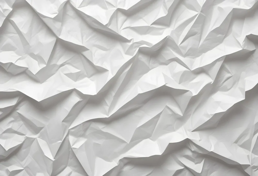 White Crumpled Paper Texture With Visible Folds And Creases Creating A Textured Background 4 A536