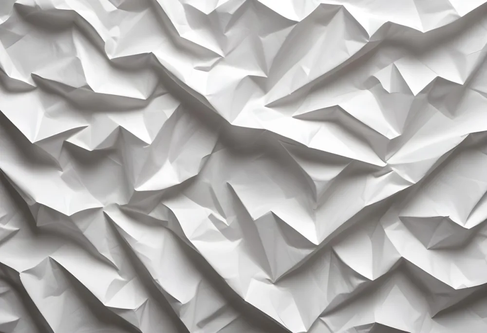 White Crumpled Paper Texture With Visible Folds And Creases Creating A Textured Background 43 4f8e