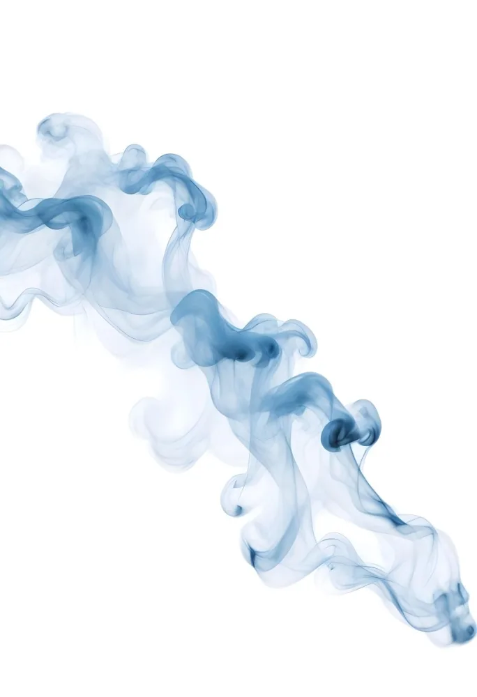 Wispy Blue Smoke Against A White Background 15 A1f5