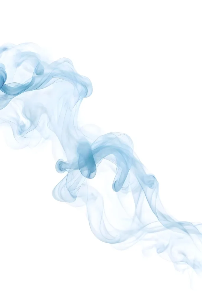 Wispy Blue Smoke Against A White Background 4 7a58