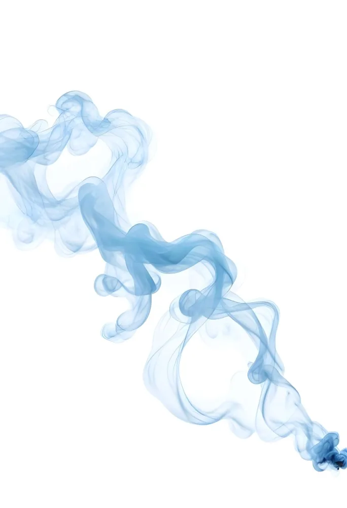 Wispy Blue Smoke Against A White Background 5 Be26