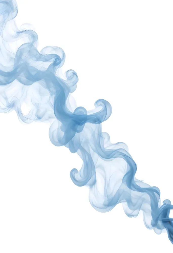 Wispy Blue Smoke Against A White Background 7 Aa85