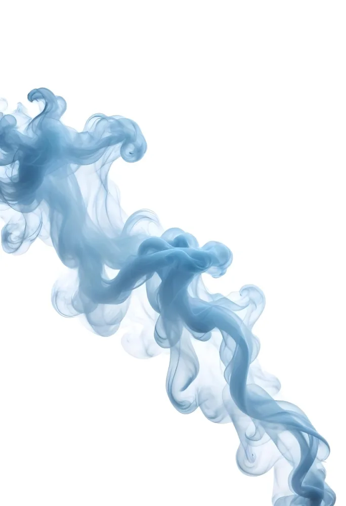 Wispy Blue Smoke Against A White Background 8 E977