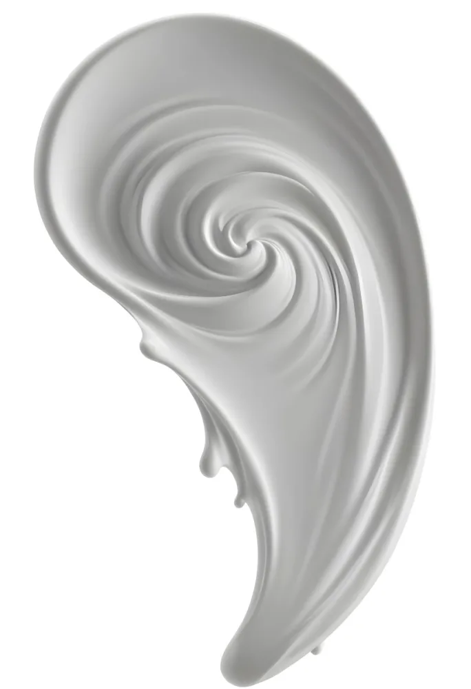 3d Model A Close Up View Of A White Cream Or Lotion Product With A Smooth Swirling Texture In Daylight With A Wooden Background Figure Octane Render Volumetric Highly Detailed Videogame Aesthetic 4 0169