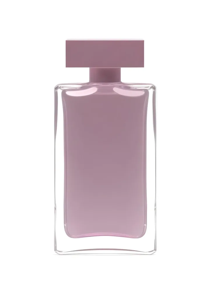3d Model A Perfume Bottle With A Rectangular Shape And A Pink Liquid Inside On A White Background Figure Octane Render Volumetric Highly Detailed Videogame Aesthetic 33 126d