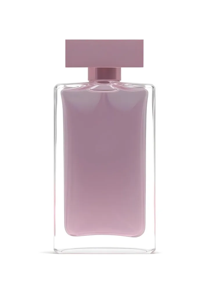 3d Model A Perfume Bottle With A Rectangular Shape And A Pink Liquid Inside On A White Background Figure Octane Render Volumetric Highly Detailed Videogame Aesthetic 35 0ba4