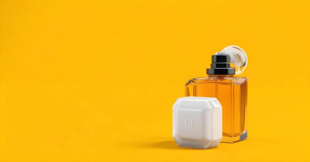 3d Model A Perfume Bottle With A Transparent Cap On A White Background The Bottle Is Transparent And The Liquid Inside Is Transparent Figure Octane Render Volumetric Highly Detailed Videogame Aesthetic 14 3667