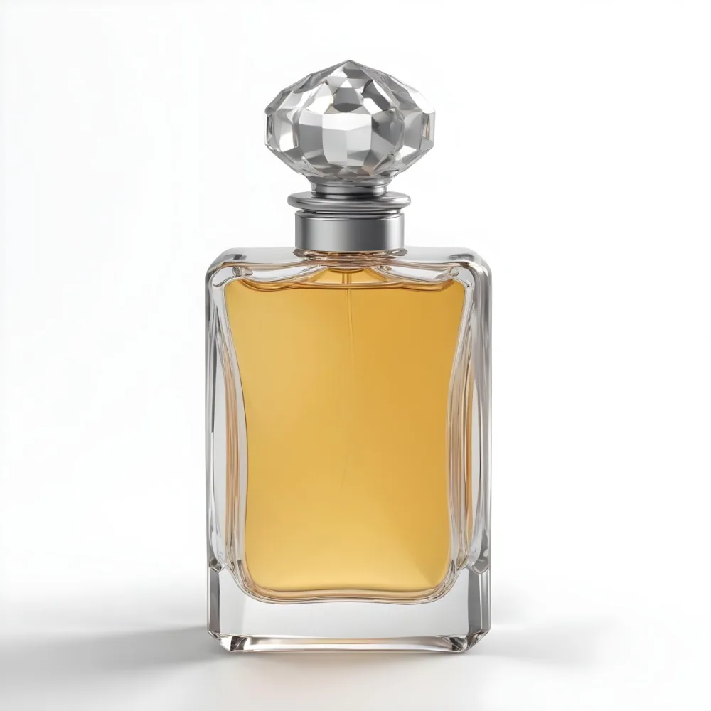3d Model A Perfume Bottle With A Transparent Glass Body Filled With Clear Liquid A Silver Neck And A Clear Crystal Cap White Background Figure Octane Render Volumetric Highly Detailed Videogame Aesthetic 30 7df4