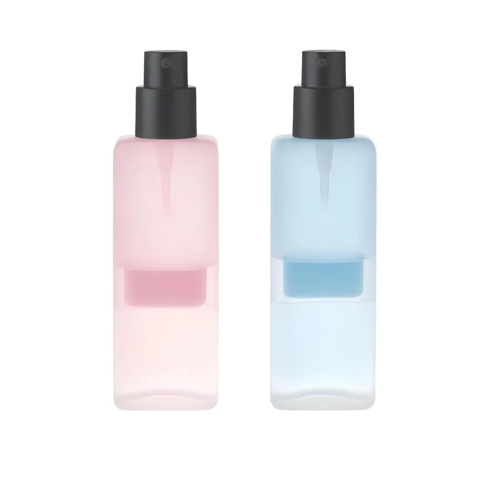 3d Model Two Square Bottles With A White Dispenser One Bottle Is Pink And The Other Is Blue The Background Is Blue Figure Octane Render Volumetric Highly Detailed Videogame Aesthetic 28 5554