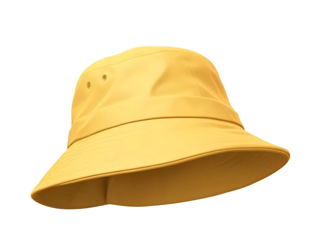 3d Model White Bucket Hat With A Wide Brim Simple Design Smooth Texture Bright Color Against A Plain White Background Figure Octane Render Volumetric Highly Detailed Videogame Aesthetic 3 A0a5