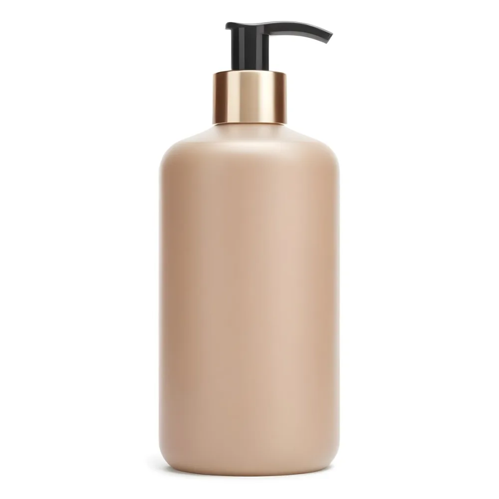 A Beige Bottle With A Black Pump Dispenser Likely Containing A Cosmetic Or Personal Care Product 10 26b1