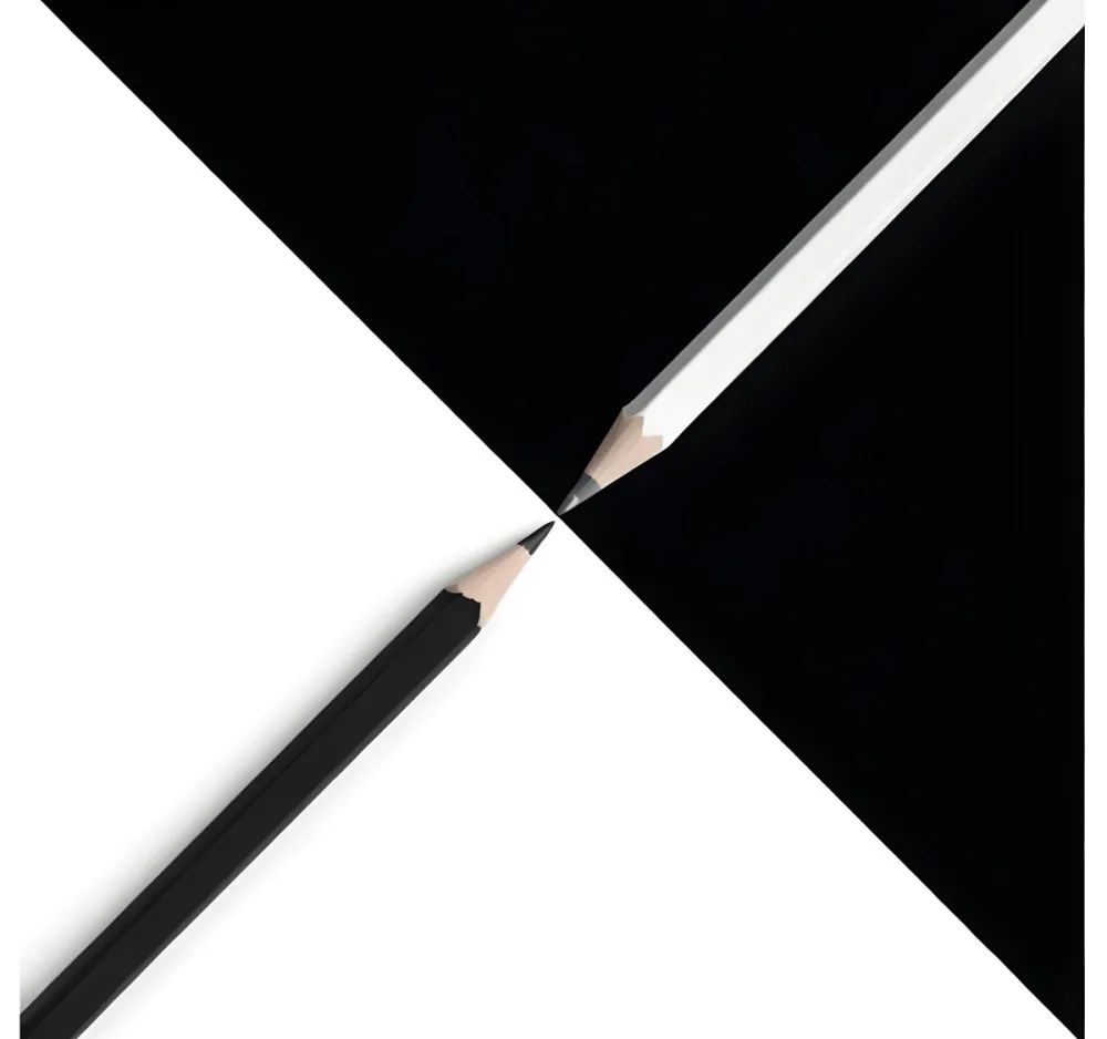 A Black And White Pencil Crossing Each Other In The Middle Of A Black And White Background 40 A57b B976