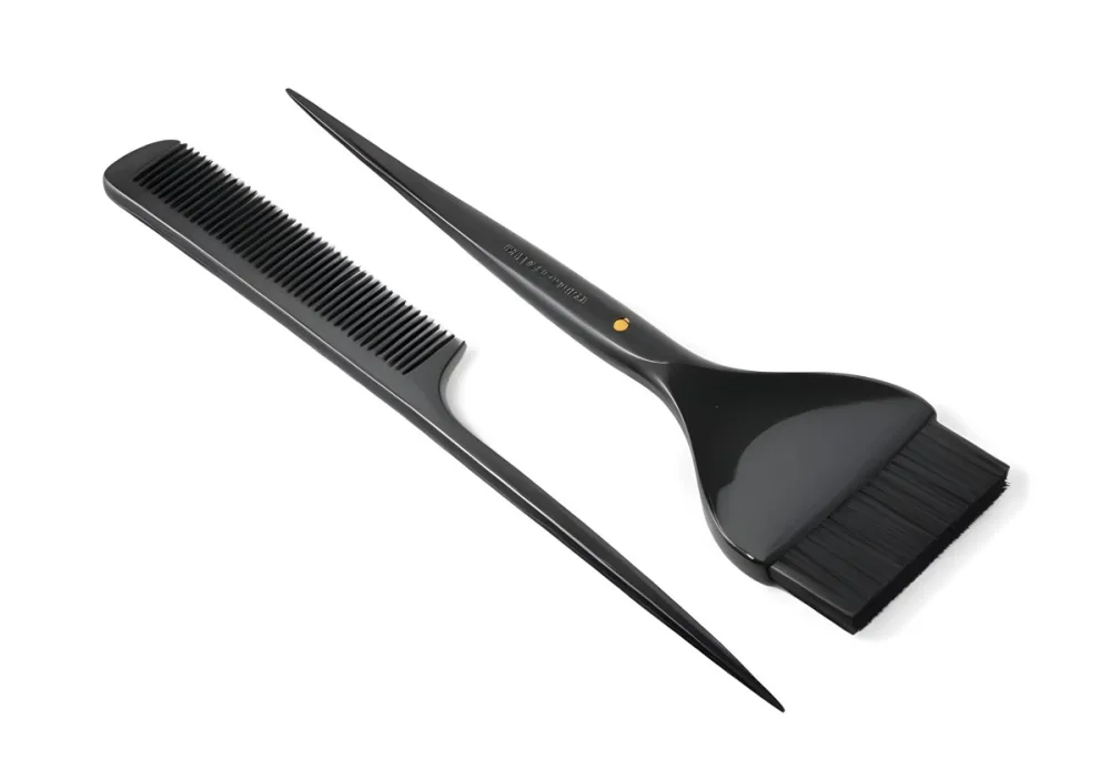 A Black Comb And Brush Set Used For Hair Styling In Daylight With Wooden Accents 7 A1b3