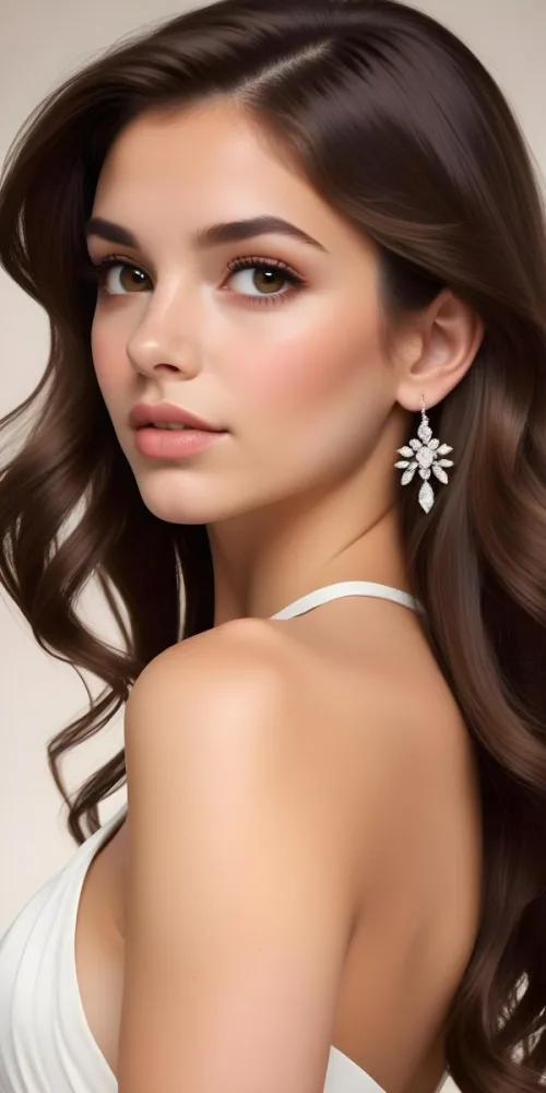 A Caucasian Woman 21 Years Old Light Skin Brown Hair Light Brown Eyes Light Lips Looking At The Camera In A White Background 13 9fee