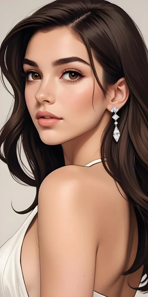 A Caucasian Woman 21 Years Old Light Skin Brown Hair Light Brown Eyes Light Lips Looking At The Camera In A White Background 9 480c